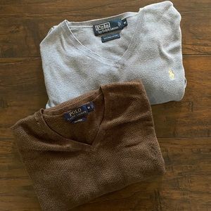 Bundle: 2 Polo Ralph Lauren Pima Cotton Sweaters